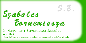 szabolcs bornemissza business card